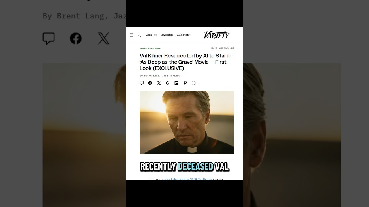 Val Kilmer resurrected by AI for movie?