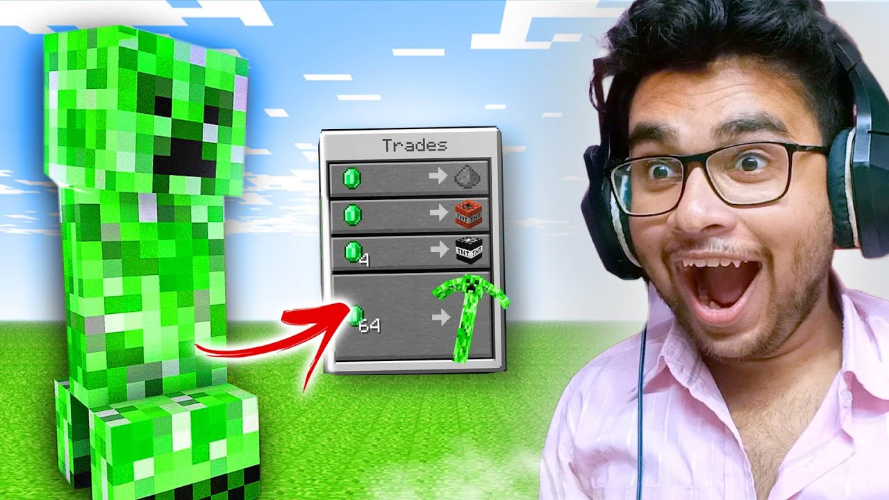 Minecraft But Mob Trade Custom OP ITEMS! || Professor Of Pc Gaming