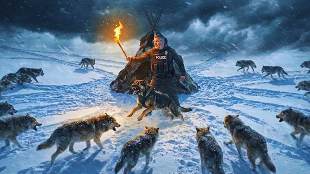 Trapped In Siberia And Surrounded By Wolves. Watch What His K9 Dog Did Next. (AI-Generated)