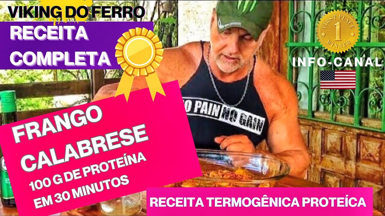 RECEITA - PEITO DE FRANGO CALABRESE - Receita Prote&iacute;ca-Termog&ecirc;nica (100G DE PROT EM 30M)