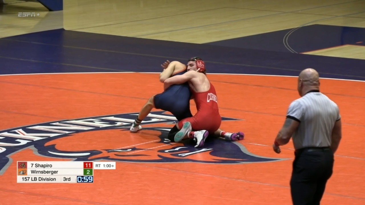 157lbs Meyer Shapiro (Cornell) vs Cade Wirnsberger (Bucknell)