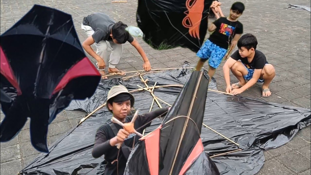 Irvan Dan Teman Teman Main Layangan Celepuk knock down, Serunya Main Layangan