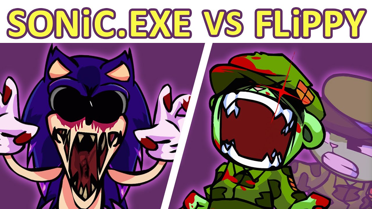 Sonic.EXE VS Flippy ROUND 2 | You Can't Run x Overkill / Fallout | Fliqpy vs Sonic.Exe (FNF MOD)