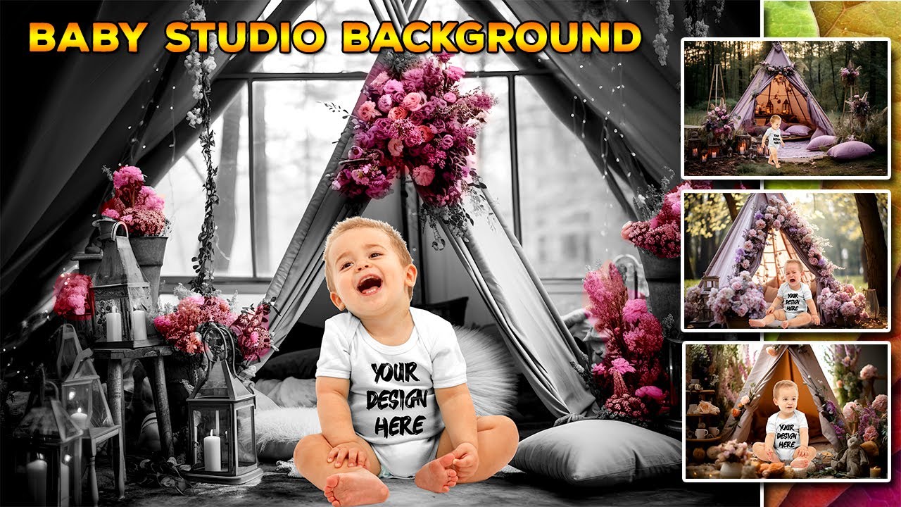 Baby Studio HD Background !! Baby photo editing Class + Material
