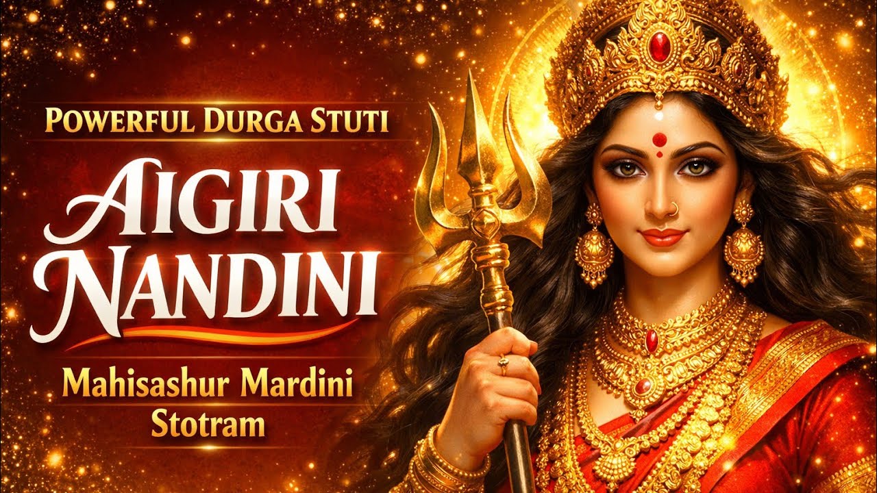 Aigiri Nandini with Lyrics | Mahishasura Mardini Stotram | महिषासुर मर्दिनी स्तोत्र #durgapuja 