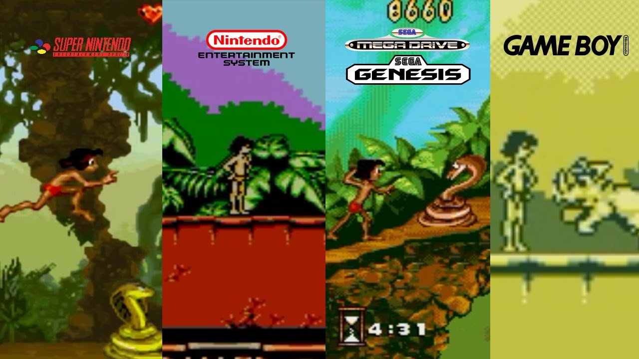 Jungle Book SNES против NES против SMD против GB