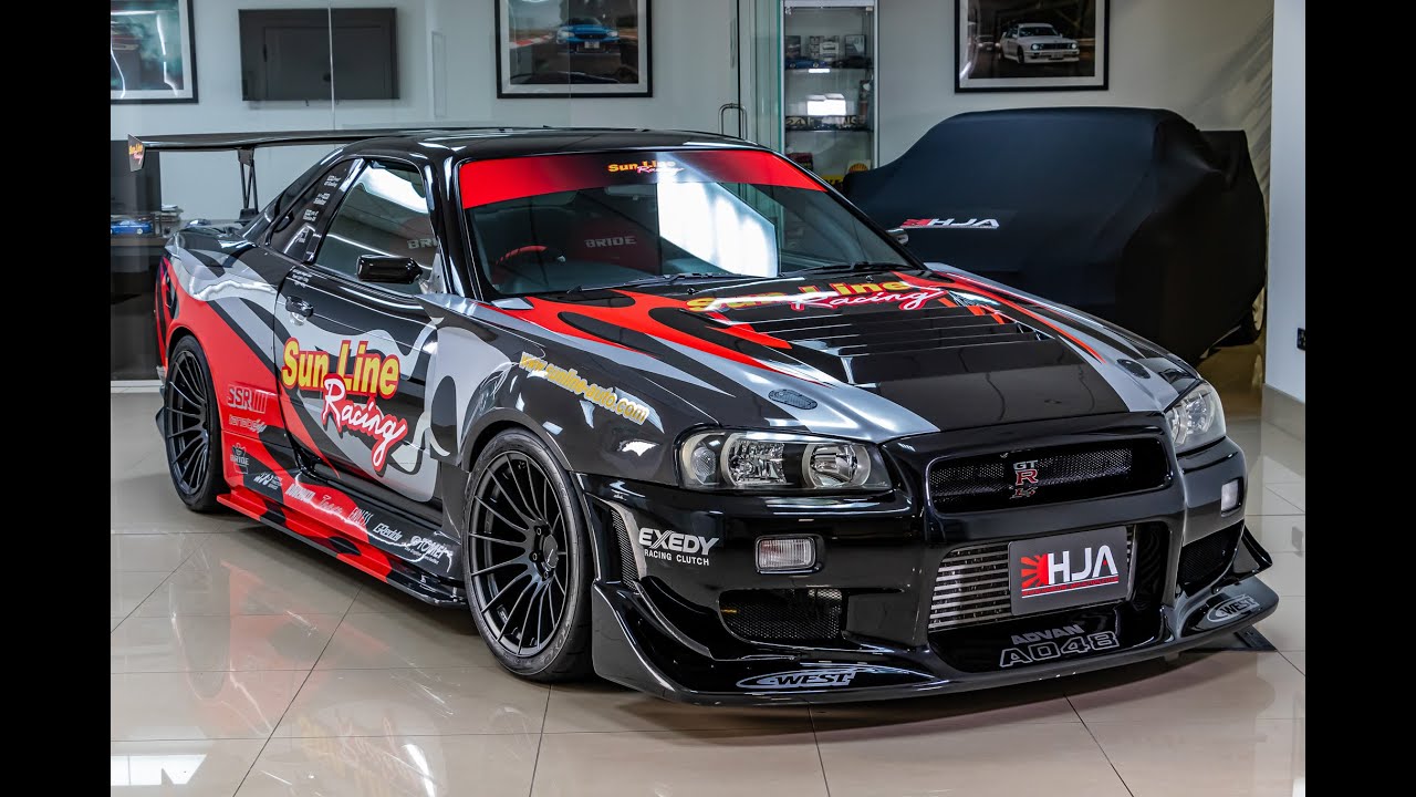 Sunline Racing Demo Nissan Skyline R34 GT-R 700PS + Driving footage