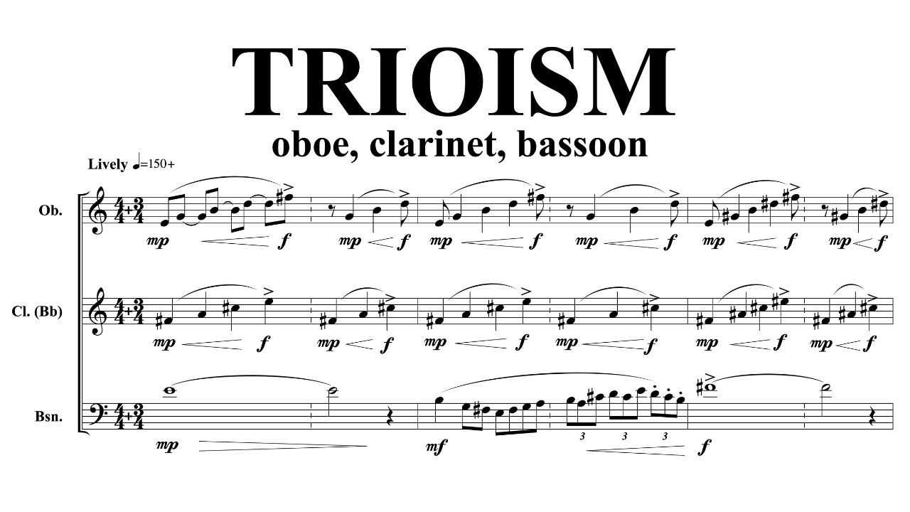 Trioism (reed trio), by David Bennett Thomas