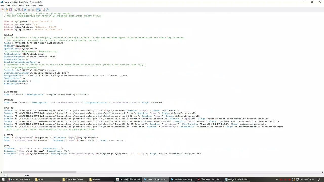 Instalador Full Desatendido de tu Proyecto en JAVA con JRE y JDK incluidos en Inno Setup y Launch4j