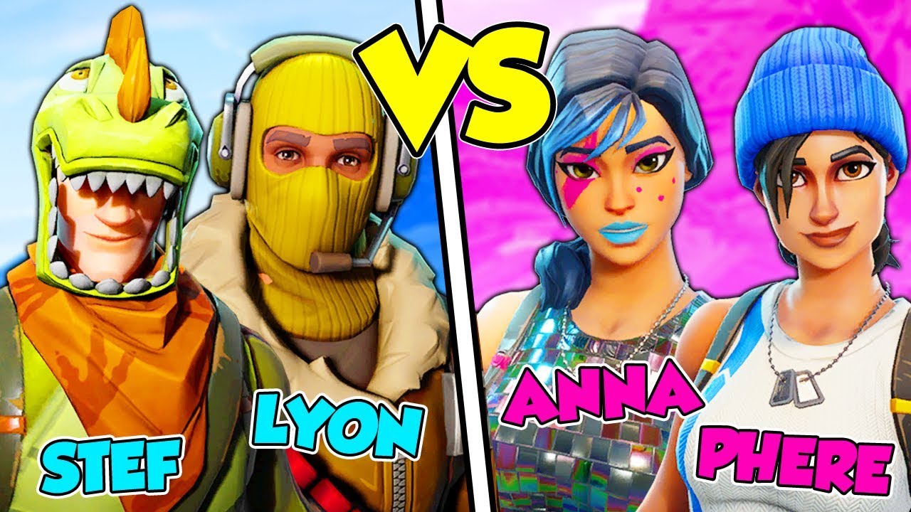 MASCHI contro FEMMINE su FORTNITE Battle Royale! - Lyon & Stef VS Anna & Phere