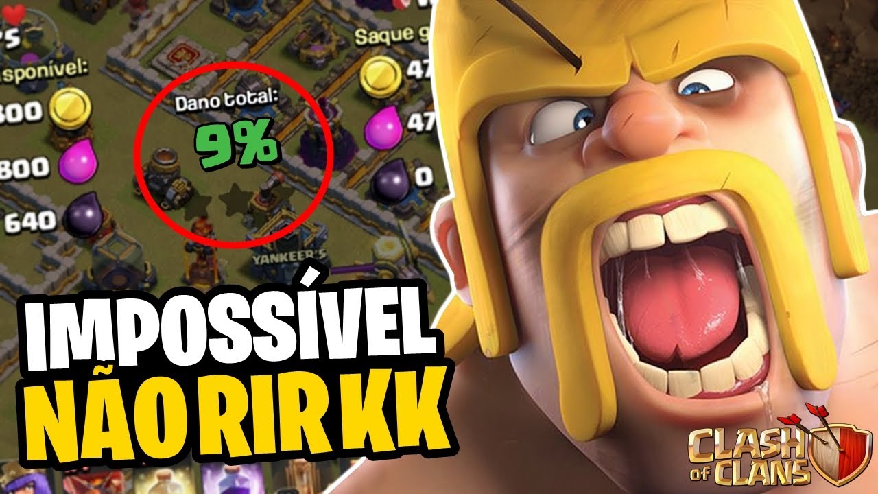 KKKK EU QUASE MORRI COM ESSES ATAQUES! INVADINDO CLANS E MOSTRANDO OS FAIL NO CLASH OF CLANS
