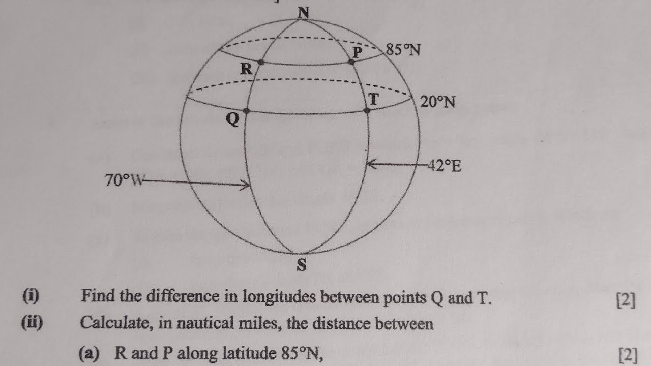 2024 Maths Paper 2 internal Earth Geometry fully answered