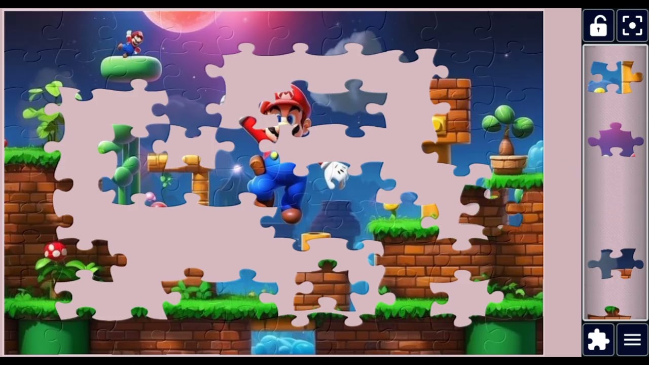 *Mario’s Moonlit Jump*#Mario #SuperMario #Gaming #Jump 🚀👾@puzzlemaster1034