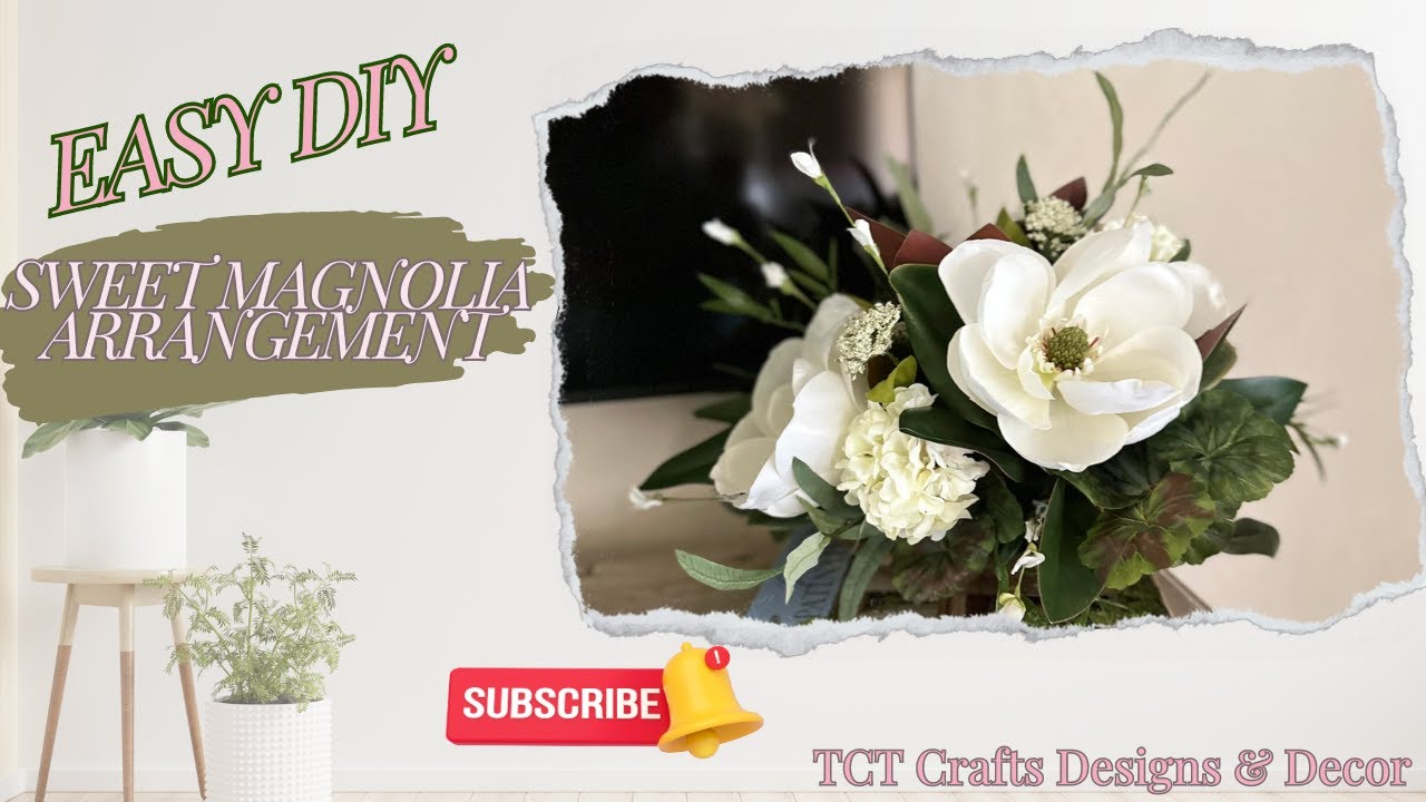 Easy DIY Magnolia Table Centerpiece | Beautiful Home Decor in 20 Minutes #magnolia #homedecor