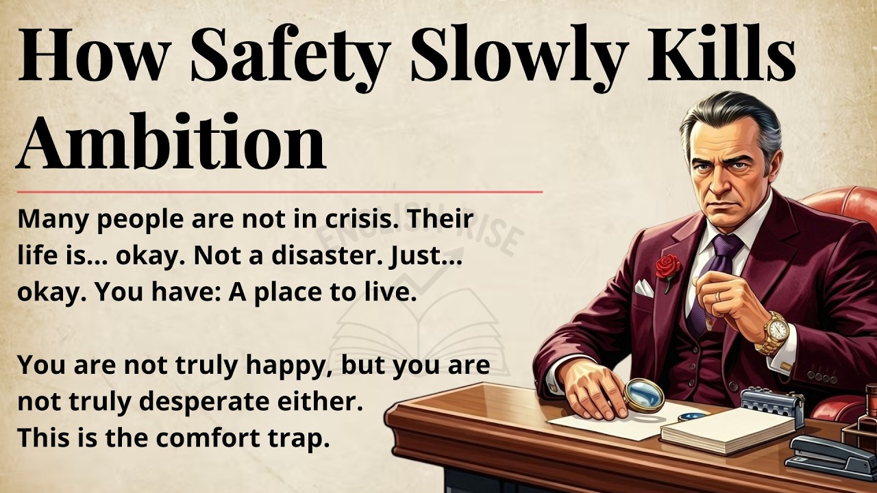 How Safety Slowly Kills Ambition || Improve Your English Fluency || Graded Reader
