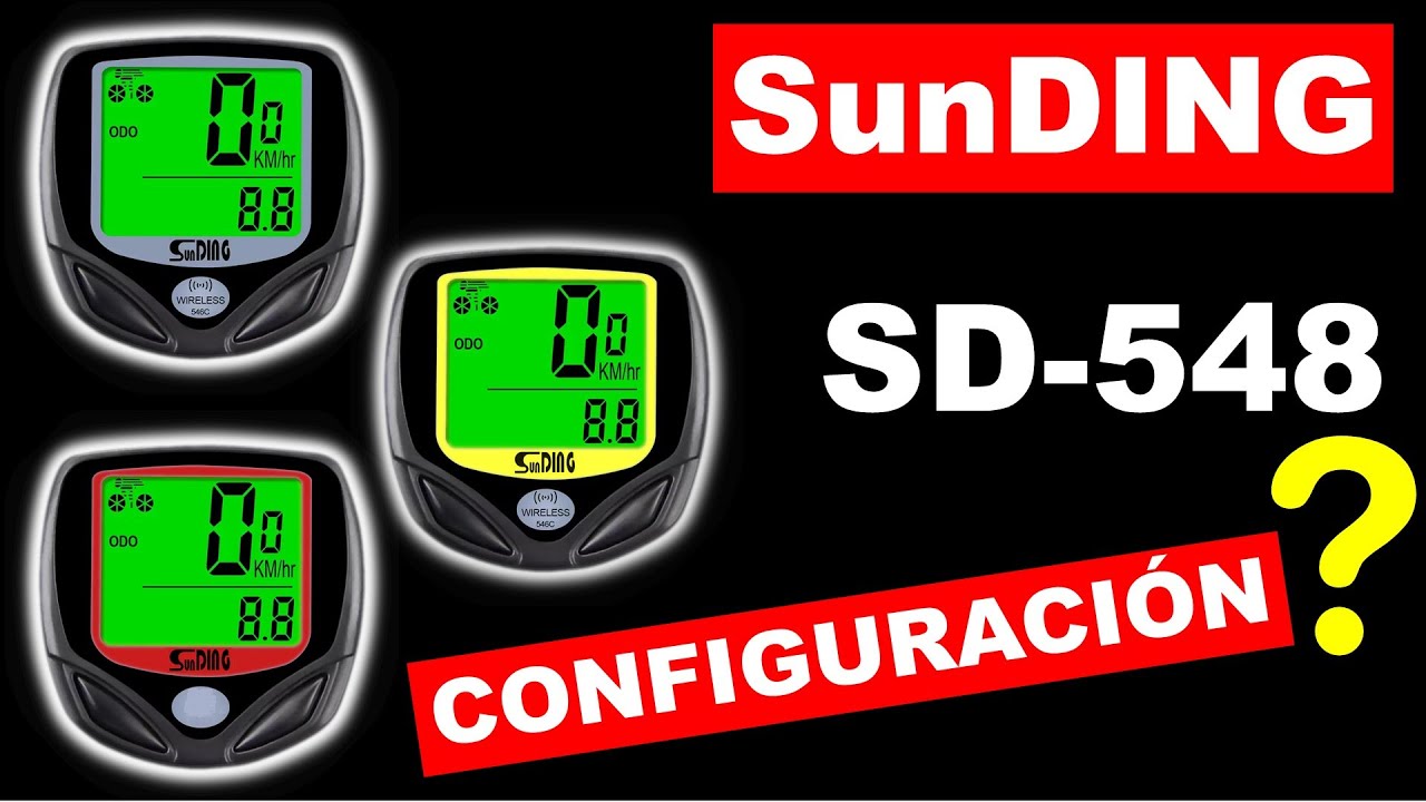 Configuración velocimetro bicicleta Sunding SD-548