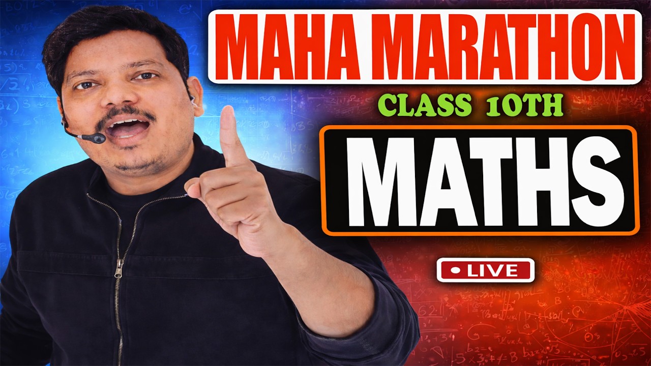 Class 10th MAHA MARATHON  MATHS | #live #14days14chapters #shobhitnirwan