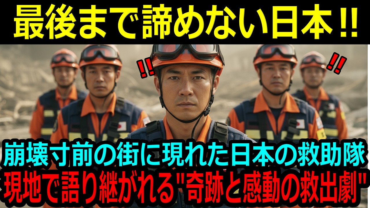 【海外の反応】「日本の誇りを見た…」トルコ大地震で130時間を超えてもなお撤退しなかった日本人救助隊の執念の救出劇に世界が号泣