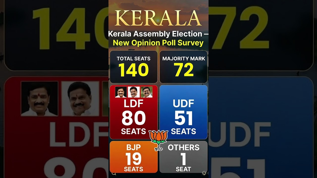 Kerala assembly election new opinion poll survey #keralapolitics #keralanews #ldfvsudf #cpim