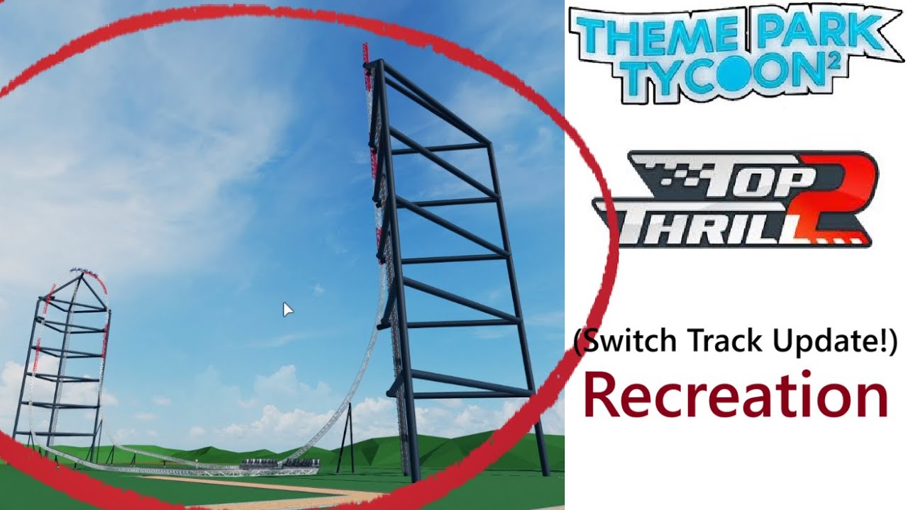 TPT2 Switch Tracks Update | Top Thrill 2 Recreation POV in Theme Park Tycoon 2