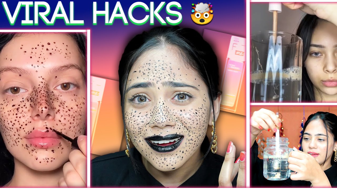 Trying Viral Makeup Hacks | Foundation In Water Hack🤯 | Ronak Qureshi