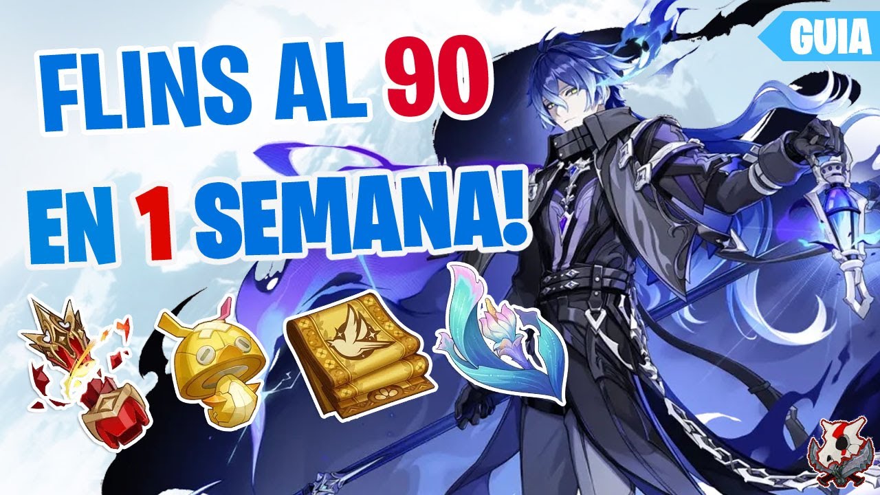 ✨​LA MEJOR forma de subir a FLINS al nivel 90 ✅​FARMEO RÁPIDO TALENTOS + Guía build Genshin