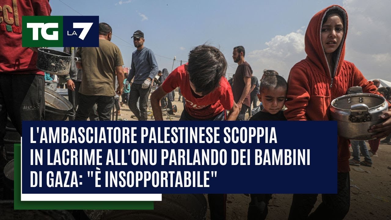 L'ambasciatore palestinese scoppia in lacrime all'Onu parlando dei bambini: 
