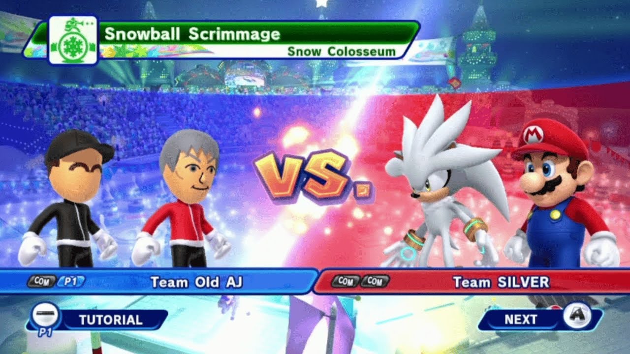 Mario & Sonic at the Sochi 2014 Olympic Winter Games - Snowball Scrimmage (Quick Gameplay)