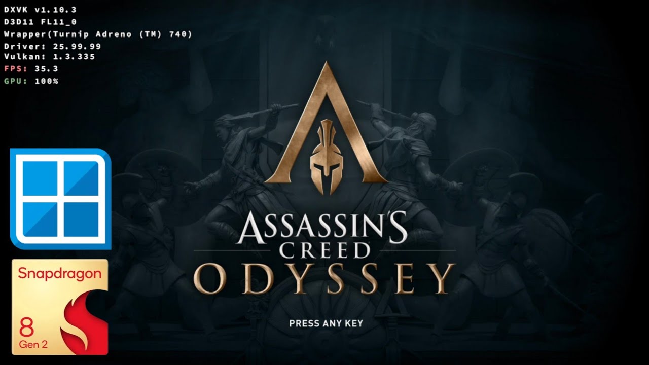 Assassin's Creed Odyssey | Winlator Ludashi 2.8.2 | SD 8 Gen 2 | Тест игры