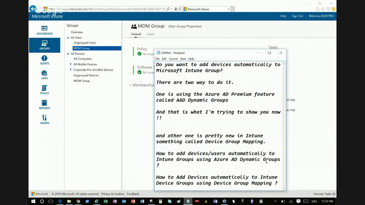 How to Setup Dynamic Device Groups in Intune