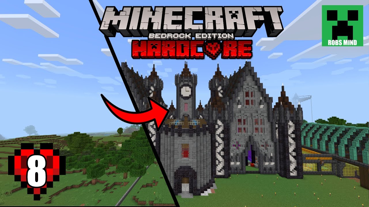 Я построил кое-что крутое — [Minecraft Bedrock Hardcore #8]