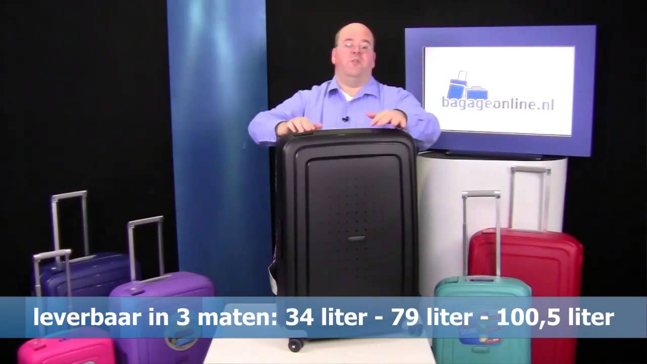 Productvideo Samsonite S'Cure voor Bagageonline.nl met VCC webpresentator Rene Kogelman