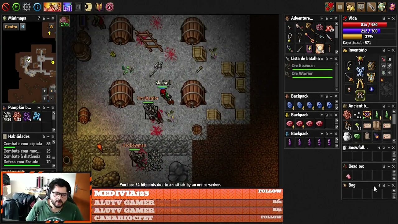Task Orc Bowmen - Zerando as Tasks - Medivia