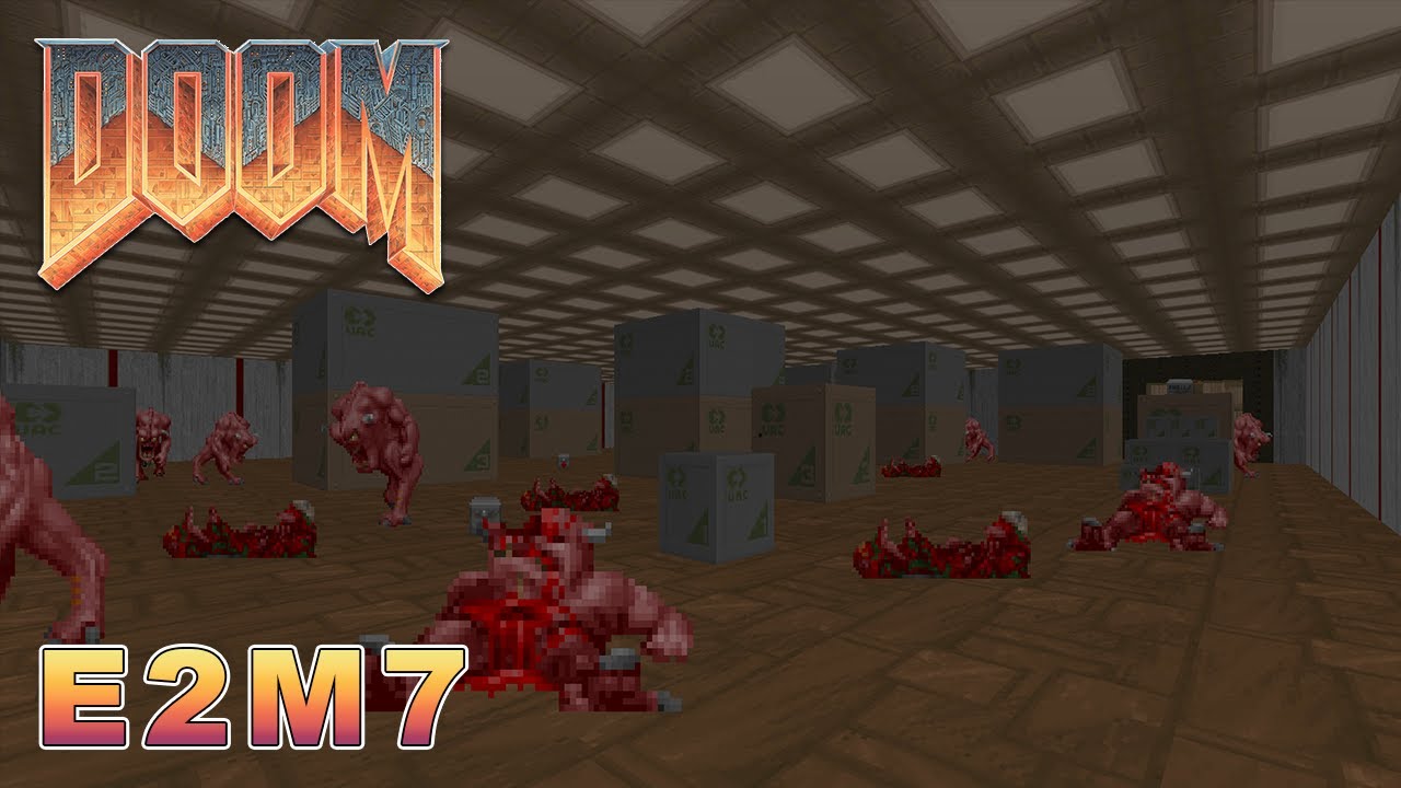 Ultimate Doom Longplay - E2M7: Spawning Vats (Ultra-violence/Pistol Start)