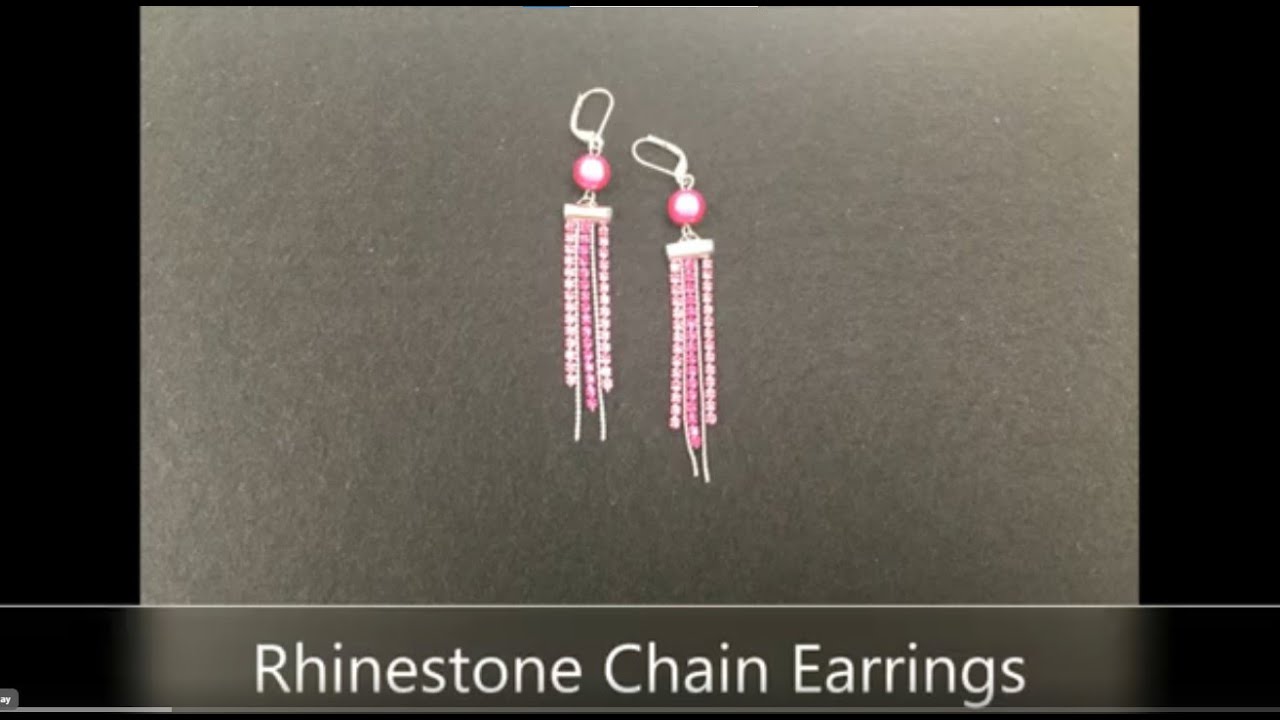 Rhinestone Chain Earrings