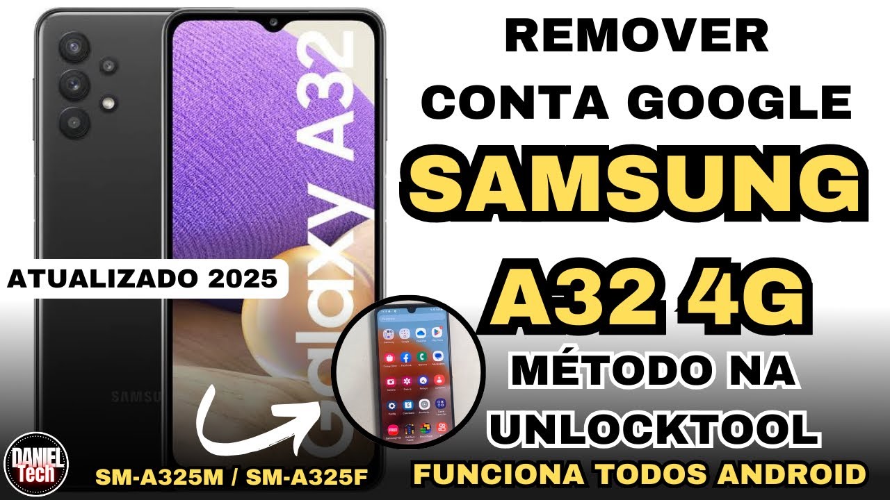 Como remover conta google samsung A32 4g usando á Unlocktool (SM-A325M / SM-A325F) qualquer Android