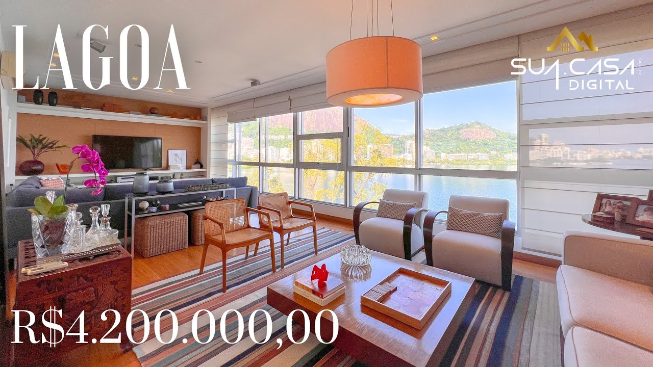 APARTAMENTO ELEGANTE COM VISTA PANORÂMICA DA LAGOA RODRIGO DE FREITAS | TOUR SUA CASA DIGITAL