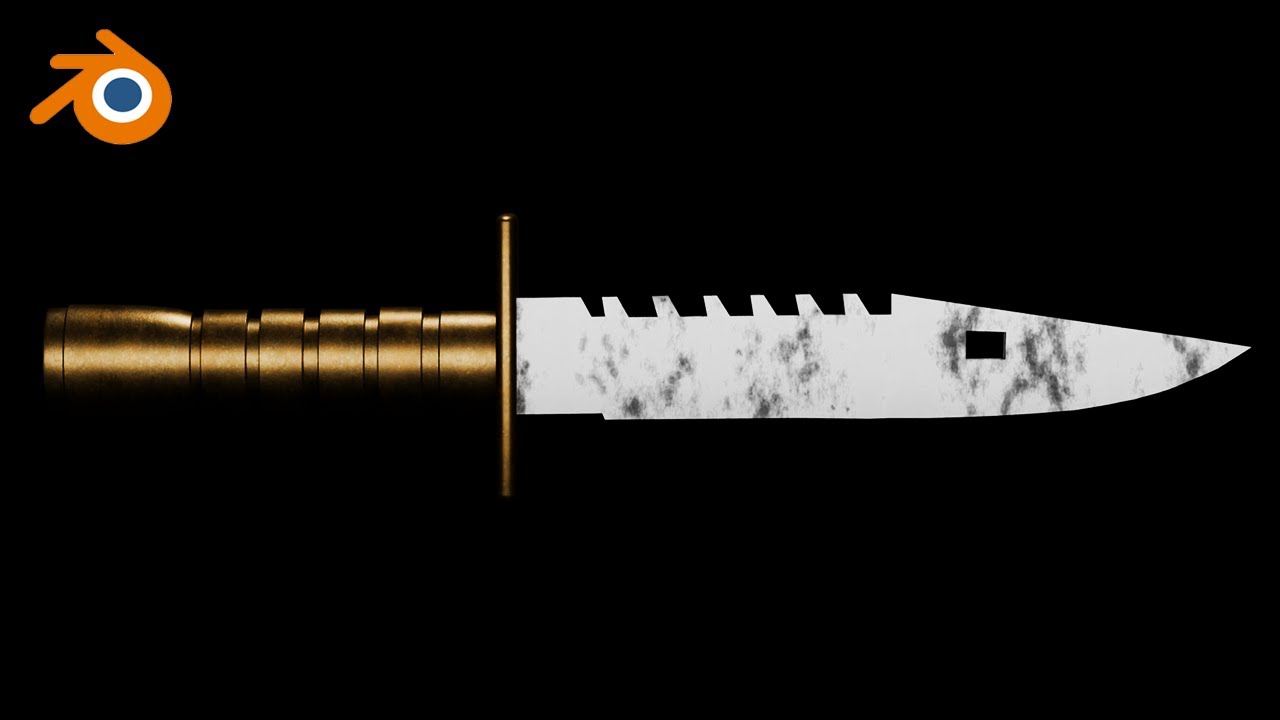 🔪 Como hacer UN CUCHILLO en Blender 4.0