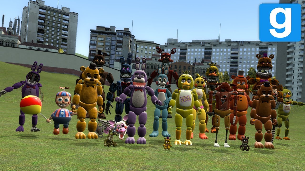 THE FNAF NPCS CHASE! | Garry's Mod