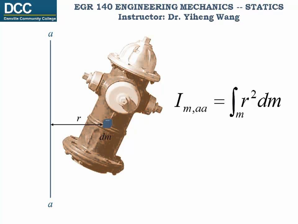 Statics Lecture 32: Mass Moment of Inertia and Area Moment of Inertia