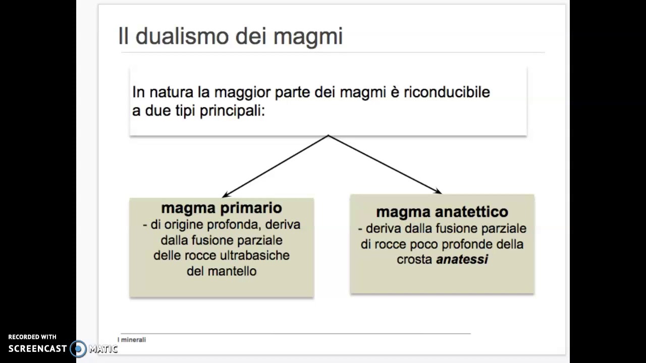 La genesi dei magmi: magmi primari e anatettici