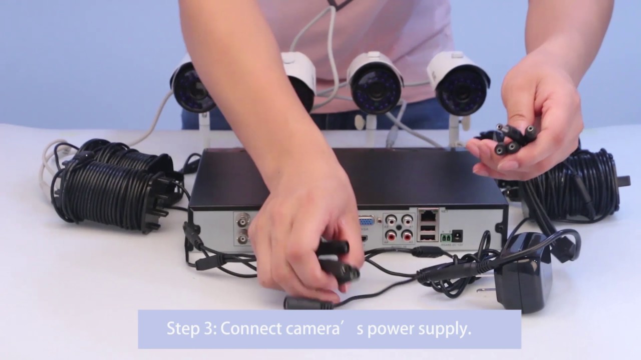 ELEC 4CH 960H DVR Security Camera System Outdoor CCTV Recorder 4 Bullet Surveillance Cameras