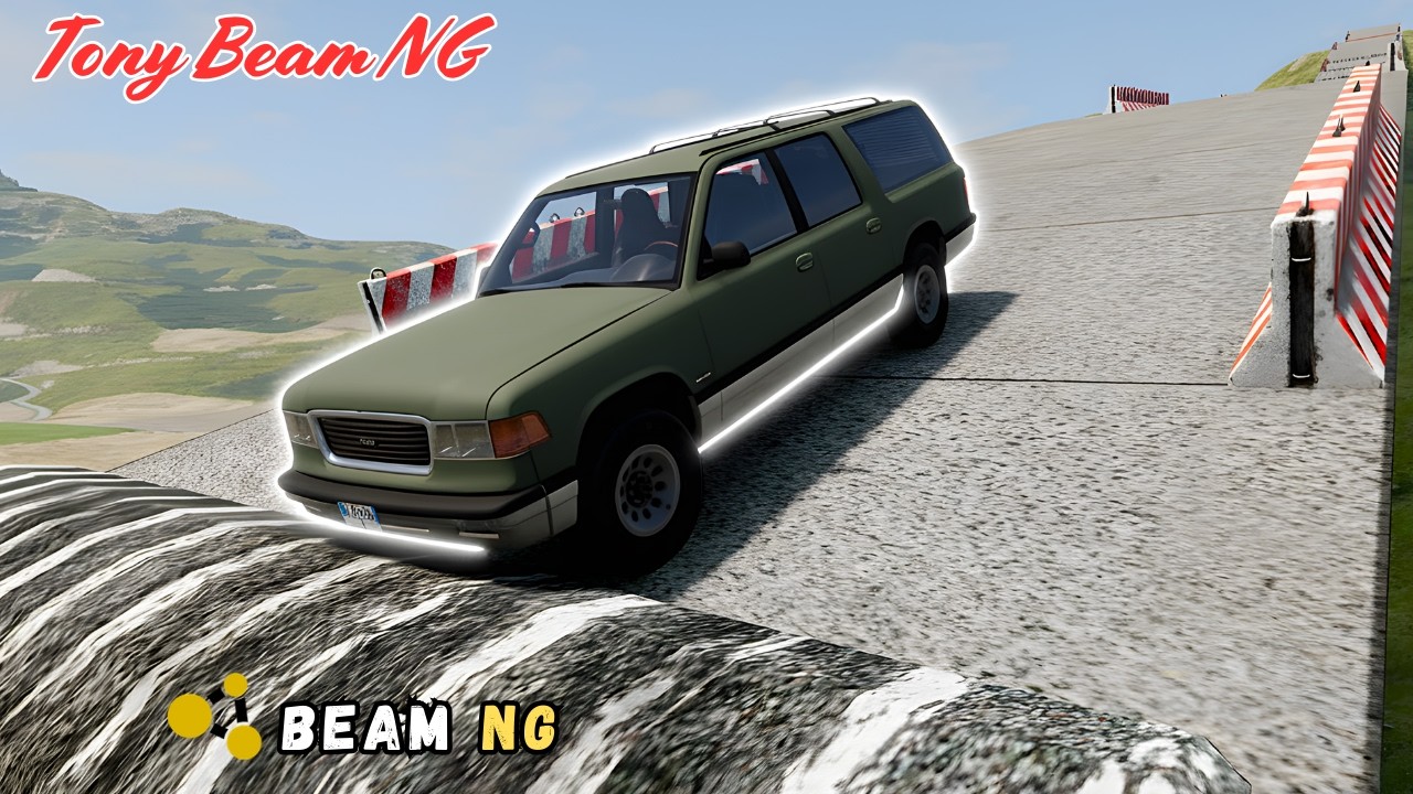 Can 10 Cars Survive This Impossible Slope 😱  BeamNG Drive