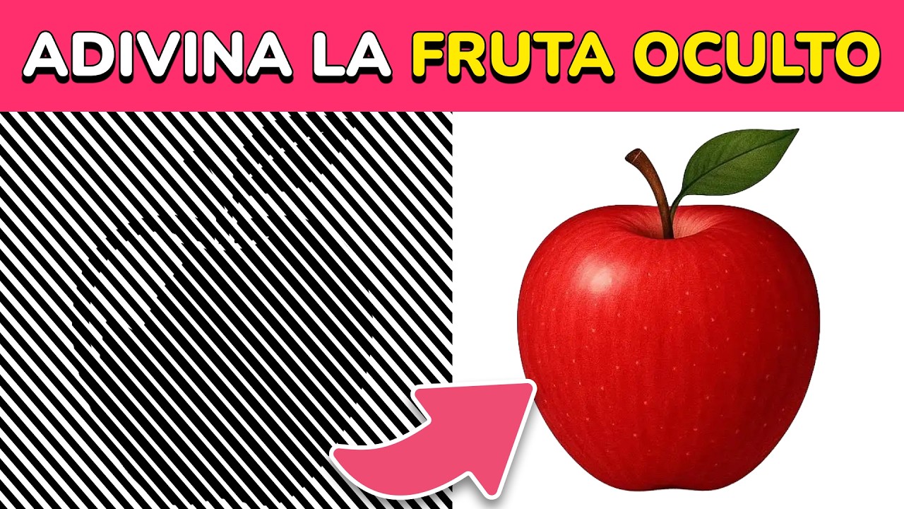 RETO VISUAL 🔎🍎🍌 Adivine la Fruta en la ilusión óptica