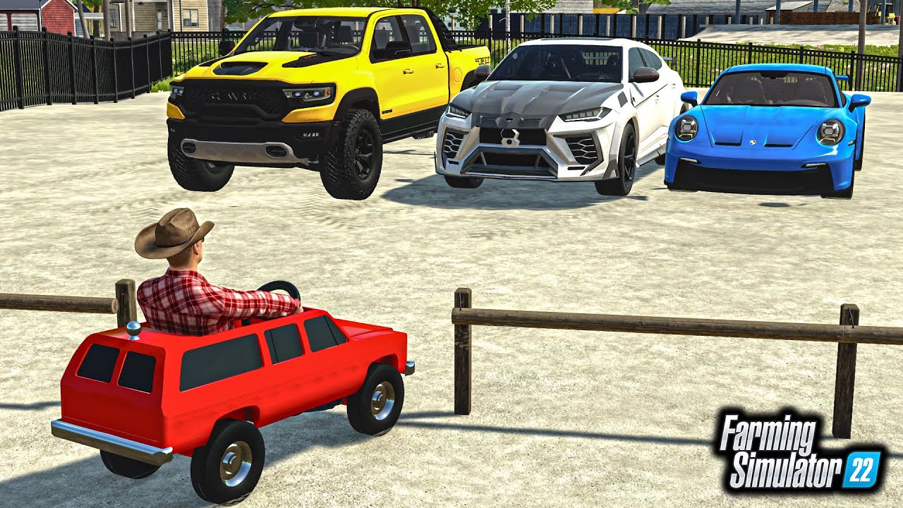 STEALING CARS USING MINI TRUCK! ($500,000 SPORTS CAR) | FS22