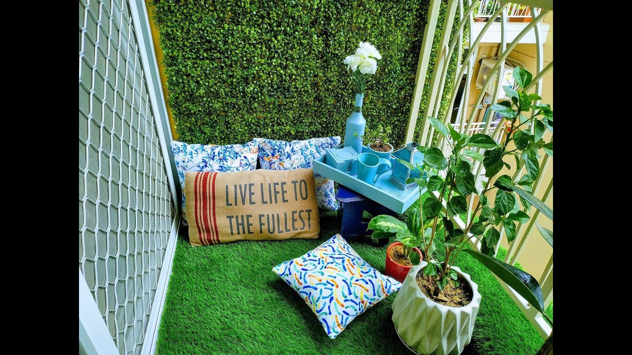 First Time on Youtube | Full Balcony Makeover | Balcony garden 2020 | How to design small balcony