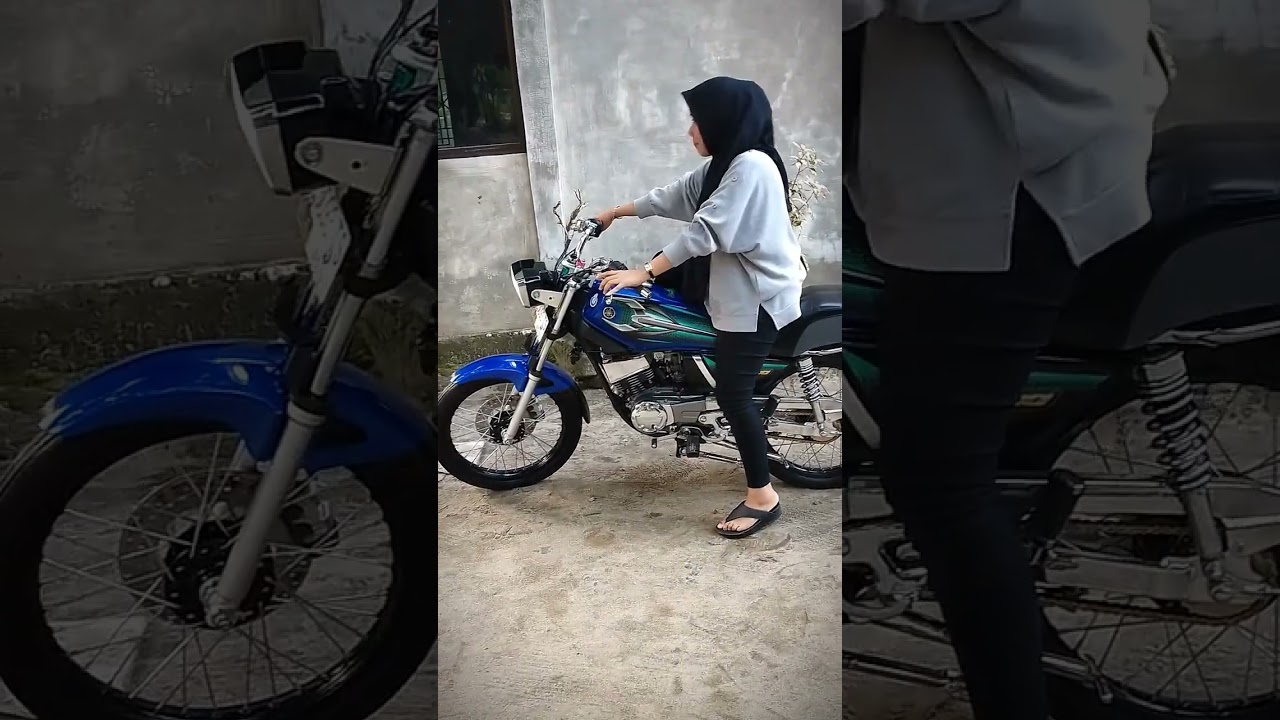 Ngajarin Adek Sepupu ( Sheyla ),Naik Motor RX-King Blue Core🔥🔥🔥.