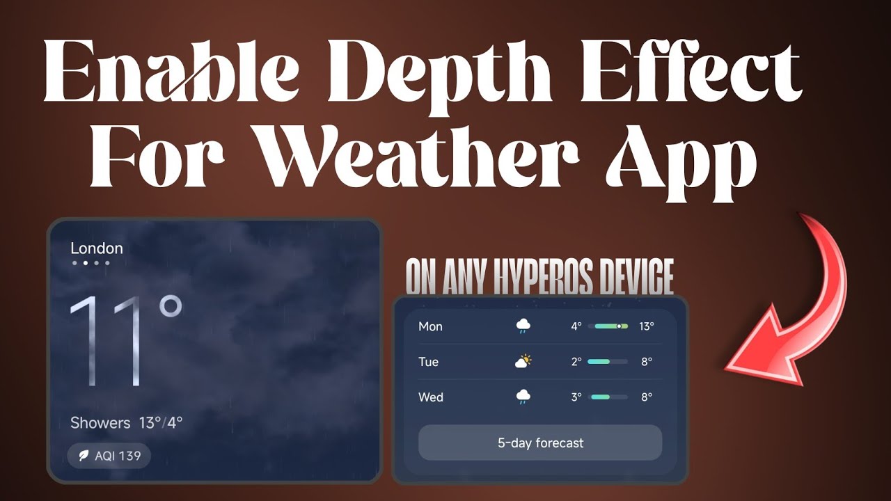 Get Depth Effect in Weather app on any HyperOS Device | Techtitive