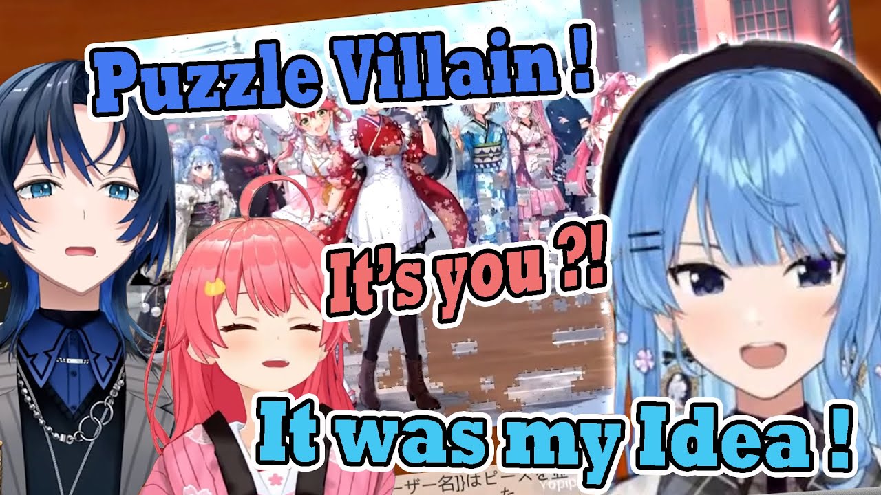 Miko's group were struggling on the 2000-piece puzzle, Suisei came in and confess it was her idea