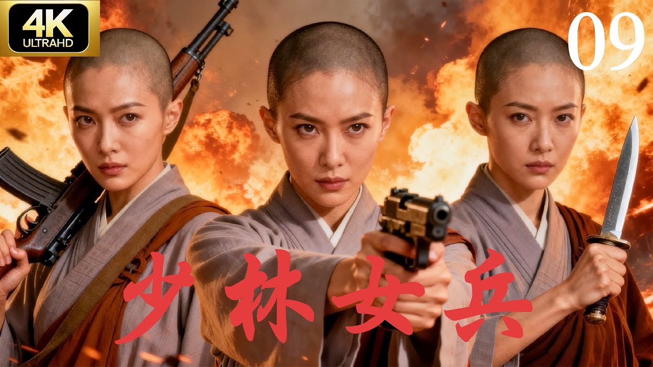 《少林女兵》第09集｜国难当头，女尼入世抗敌｜4K经典抗日剧完整版⚔️